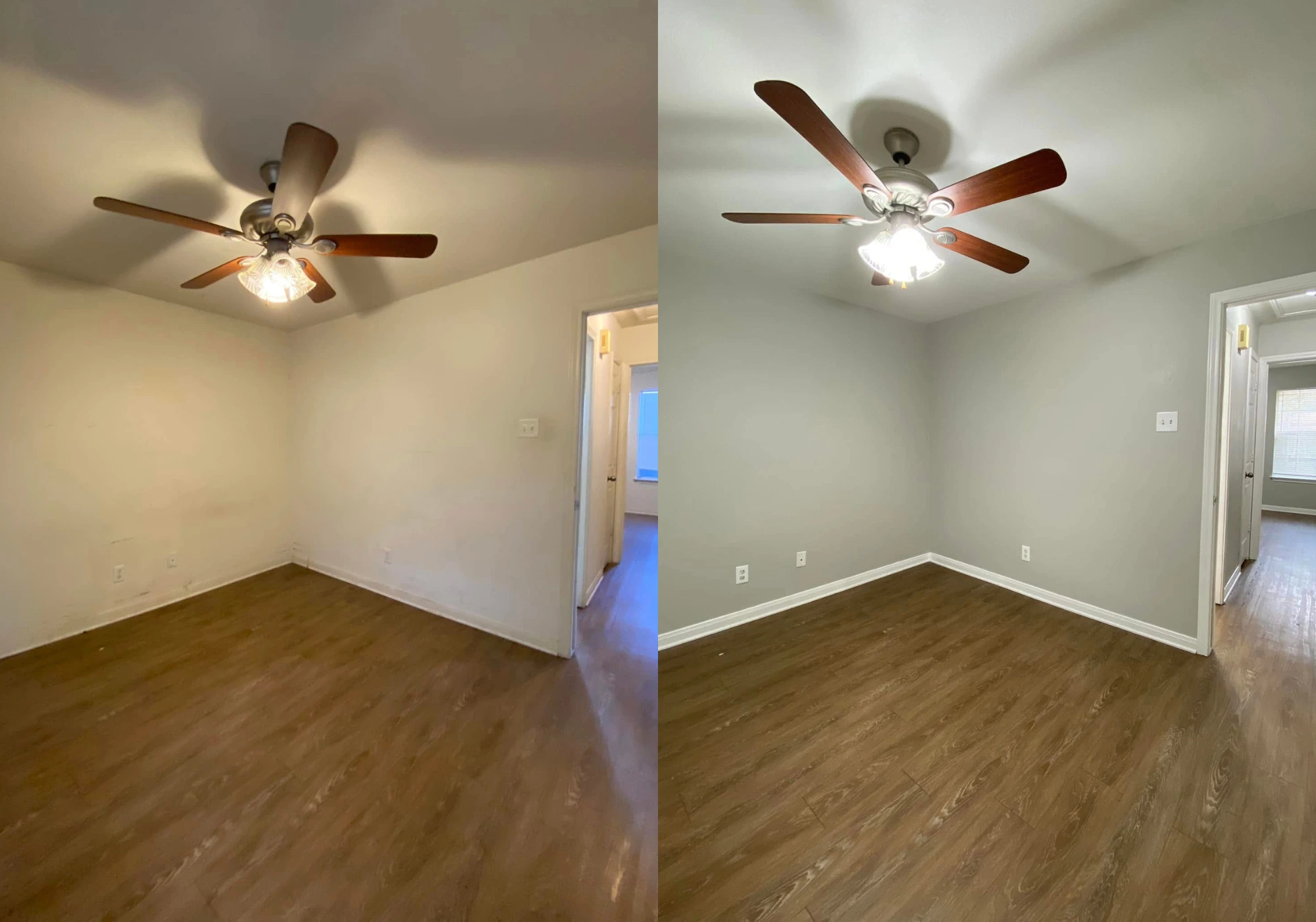 Bedroom wall and ceiling repaint